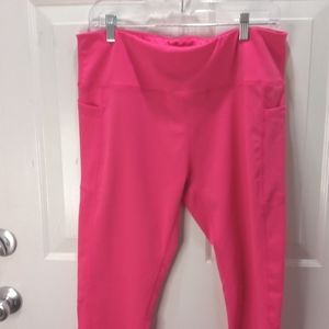 RAG Sz 1X Hot Pink Capri Athletic Pants